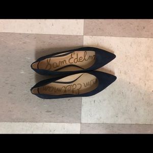 Sam Edelman Pointed Toe Flats (Navy)